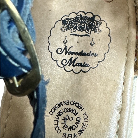 Mexican Leather Huarache Wedge Sandals - Picture 5 of 6